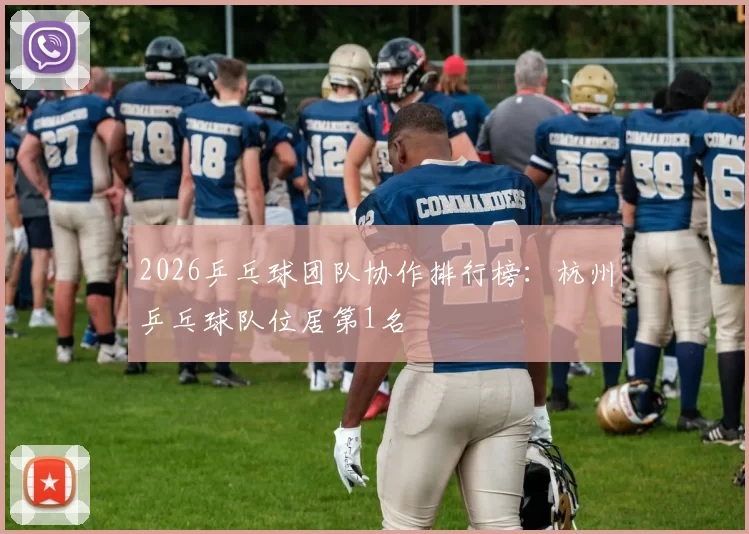 2026乒乓球团队协作排行榜：杭州乒乓球队位居第1名